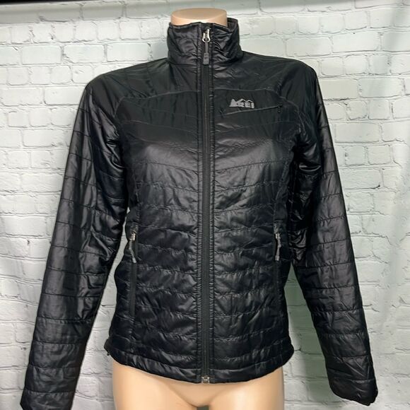 REI Co-op Revelcloud Water Resistant Black Jacket Size XS EUC - Picture 1 of 9